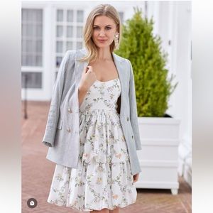 NWT ANTONIO MELANI Sabine Floral Print Sweetheart Neck Sleeveless Dress